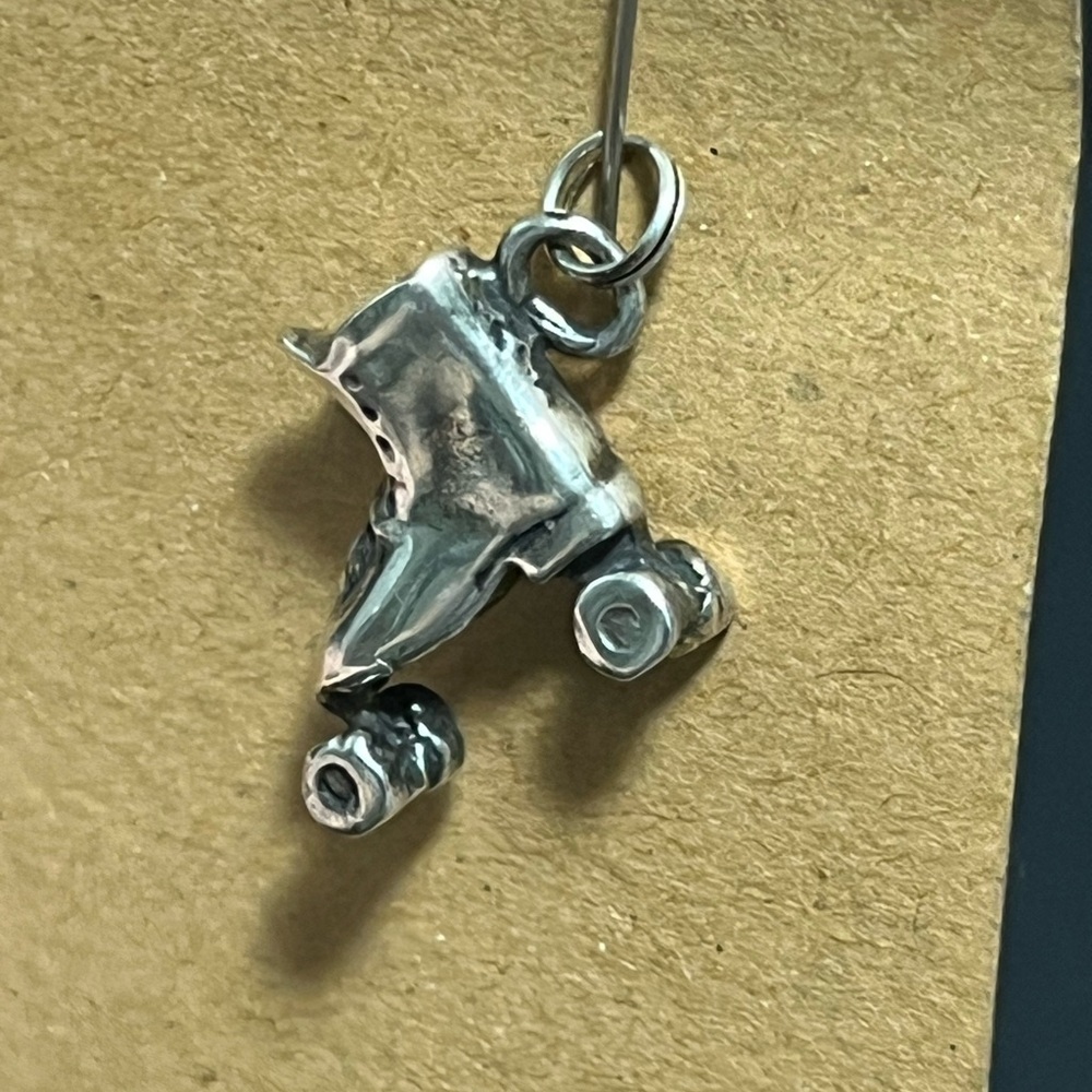 Sterling Silver Roller Skate Charm for necklace or bracelet
